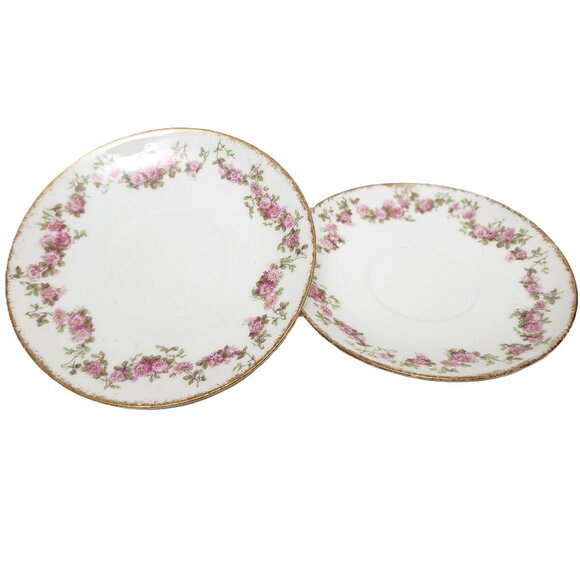 CH Field Haviland Limoges GDA France Schleiger 195G Saucer 2 Piece Dish Set - Picture 2 of 6